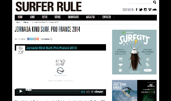 Reportaje en SURFER RULE